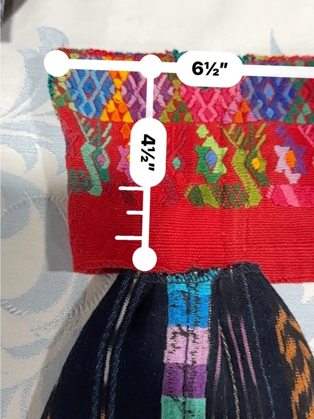 Handmade Guatemalan Wine Bottle Cover | Traditional Huipil Dress from Patzun